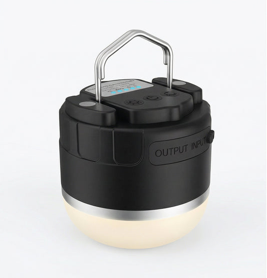 Rechargeable LED camping lamp by HOT PRICE, showcasing a bright light and portable design for outdoor adventures.
